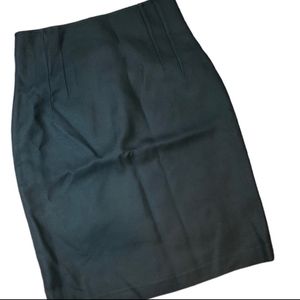 KOOKAI Women’s Wool Blend Black Pencil Skirt Size 36EU /  4 US From France